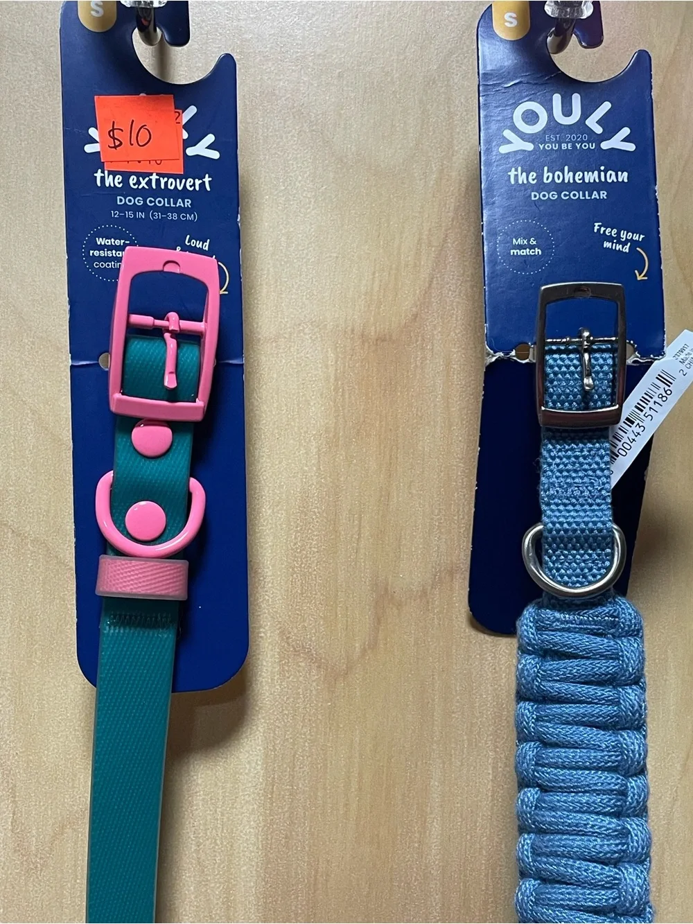 Youly New Lot of 3 size small dog collars NWT Adjustable 12-15 inches